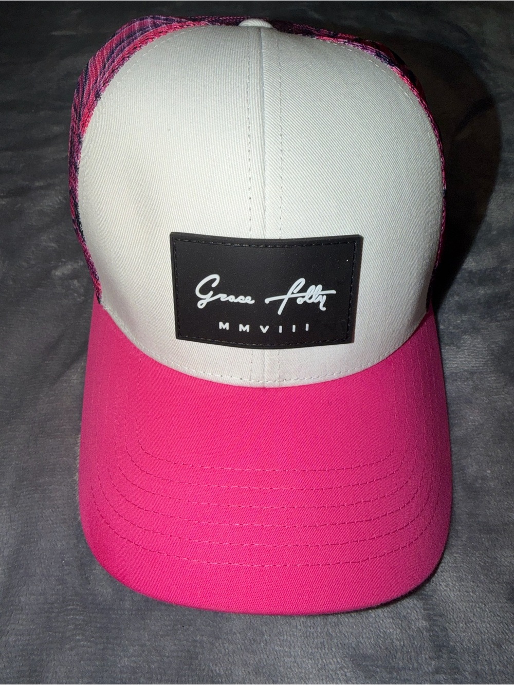 🩷🤍 Grace Folly Trucker Hat